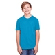 aerial view a electric blue core 365 youth fusion chromasoft performance t - shirt, image 1 of 6