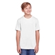 aerial view a white core 365 youth fusion chromasoft performance t - shirt, image 1 of 6