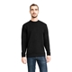 aerial view a black next level unisex crew with pocket - 9001, image 1 of 5