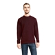 aerial view a maroon next level unisex crew with pocket - 9001, image 1 of 5