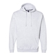 aerial view a ash heather j america adult premium fleece pullover hood, image 1 of 3