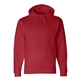 aerial view a red j america adult premium fleece pullover hood, image 1 of 3