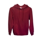 aerial view a burgundy threadfast apparel unisex ultimate fleece pullover hooded sweatshirt, image 1 of 4