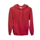 aerial view a red threadfast apparel unisex ultimate fleece pullover hooded sweatshirt, image 1 of 3