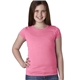 aerial view a hot pink next level youth girls princess t - shirt - 3710, image 1 of 5