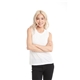 aerial view a white next level ladies festival muscle tank - 5013, image 1 of 5