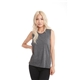 aerial view a charcoal next level ladies festival muscle tank - 5013, image 1 of 5