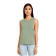 aerial view a stonewash green next level ladies festival muscle tank - 5013, image 1 of 3