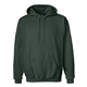 aerial view a deep forest hanes 9.7 oz ultimate cotton(r) 90/10 pullover hood - f170, image 1 of 3