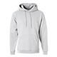 aerial view a ash hanes 9.7 oz ultimate cotton(r) 90/10 pullover hood - f170, image 1 of 3