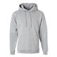aerial view a light steel hanes 9.7 oz ultimate cotton(r) 90/10 pullover hood - f170, image 1 of 3