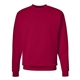 aerial view a deep red hanes - unisex ecosmart(r) crewneck sweatshirt, image 1 of 3