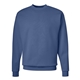aerial view a denim blue hanes - unisex ecosmart(r) crewneck sweatshirt, image 1 of 3