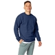 a navy hanes 7.8 oz ecosmart(r) 50/50 fleece crew