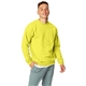 a safety green hanes 7.8 oz ecosmart(r) 50/50 fleece crew