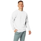 a white hanes 7.8 oz ecosmart(r) 50/50 fleece crew
