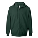 aerial view a deep forest hanes 9.7 oz ultimate cotton(r) 90/10 full - zip hood, image 1 of 3