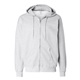 aerial view a ash hanes 9.7 oz ultimate cotton(r) 90/10 full - zip hood, image 1 of 3
