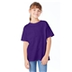 a athletic purple hanes 5.2 oz comfortsoft(r) cotton t - shirt - 5480