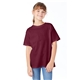 a maroon hanes 5.2 oz comfortsoft(r) cotton t - shirt - 5480
