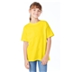 a athletic yellow hanes 5.2 oz comfortsoft(r) cotton t - shirt - 5480