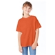 a orange hanes 5.2 oz comfortsoft(r) cotton t - shirt - 5480