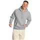 aerial view a light steel hanes 7.8 oz ecosmart(r) 50/50 pullover hood - p170, image 1 of 3