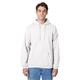 aerial view a white hanes 7.8 oz ecosmart(r) 50/50 pullover hood - p170, image 1 of 4