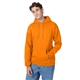 aerial view a safety orange hanes 7.8 oz ecosmart(r) 50/50 pullover hood - p170, image 1 of 2