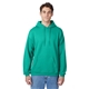 aerial view a kelly green hanes 7.8 oz ecosmart(r) 50/50 pullover hood - p170, image 1 of 4