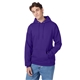aerial view a purple hanes 7.8 oz ecosmart(r) 50/50 pullover hood - p170, image 1 of 4