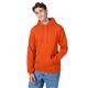 aerial view a orange hanes 7.8 oz ecosmart(r) 50/50 pullover hood - p170, image 1 of 4