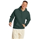 aerial view a athletic dk gren hanes 7.8 oz ecosmart(r) 50/50 pullover hood - p170, image 1 of 3