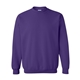aerial view a purple gildan(r) heavy blend(tm) adult 8 oz, 50/50 fleece crew - g18000, image 1 of 3