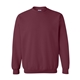 aerial view a maroon gildan(r) heavy blend(tm) adult 8 oz, 50/50 fleece crew - g18000, image 1 of 3