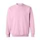 aerial view a light pink gildan(r) heavy blend(tm) adult 8 oz, 50/50 fleece crew - g18000, image 1 of 3