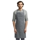 aerial view a grey denim artisan collection by reprime unisex colours sustainable bib apron, image 1 of 4