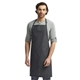 aerial view a black denim artisan collection by reprime unisex colours sustainable bib apron, image 1 of 4