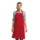 aerial view a red artisan collection by reprime unisex colours sustainable bib apron, image 1 of 3