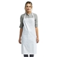 aerial view a white artisan collection by reprime unisex colours sustainable bib apron, image 1 of 3