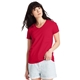 a deep red hanes 6.1 oz tagless(r) v - neck t - shirt - 5780