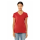 a red bella + canvas jersey short - sleeve v - neck t - shirt - 6005