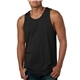 a black next level mens cotton tank - 3633