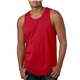 a red next level mens cotton tank - 3633