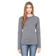 aerial view a deep heather bella + canvas jersey long - sleeve t - shirt - 6500, image 1 of 3