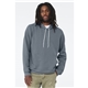 aerial view a steel blue bella + canvas unisex sponge fleece pullover hoodie - 3719, image 1 of 3