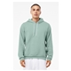 aerial view a dusty blue bella + canvas unisex sponge fleece pullover hoodie - 3719, image 1 of 3