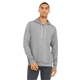 aerial view a athletic heather bella + canvas unisex sponge fleece pullover hoodie - 3719, image 1 of 7