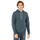 aerial view a heather slate bella + canvas unisex sponge fleece pullover hoodie - 3719, image 1 of 5
