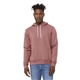 aerial view a mauve bella + canvas unisex sponge fleece pullover hoodie - 3719, image 1 of 7